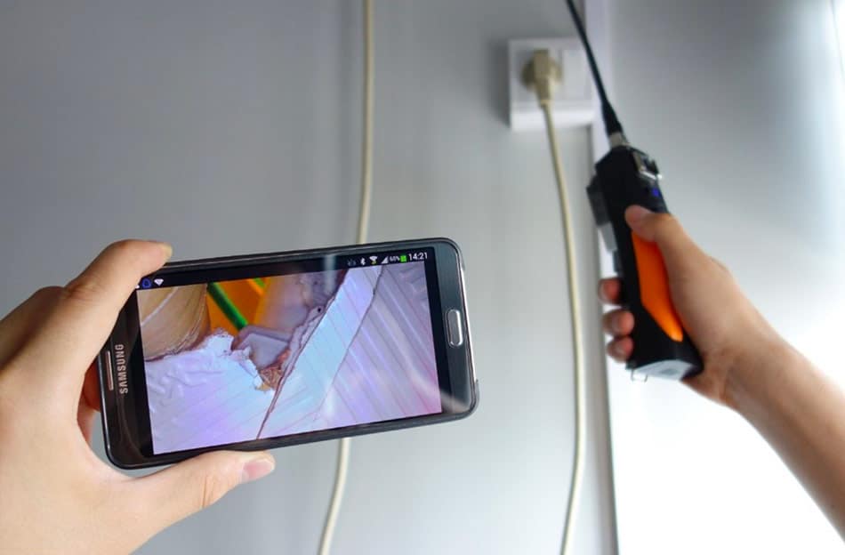 borescope for looking between walls and ceilings