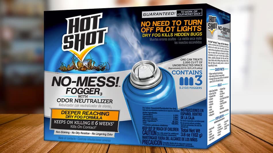 hot shot no mess fogger for killing bed bugs and fleas
