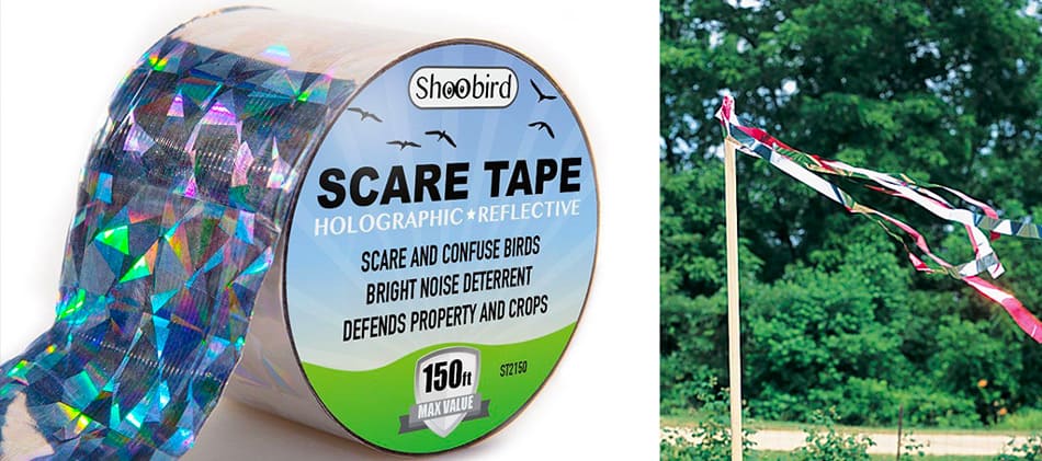 where to hang bird scare tape
