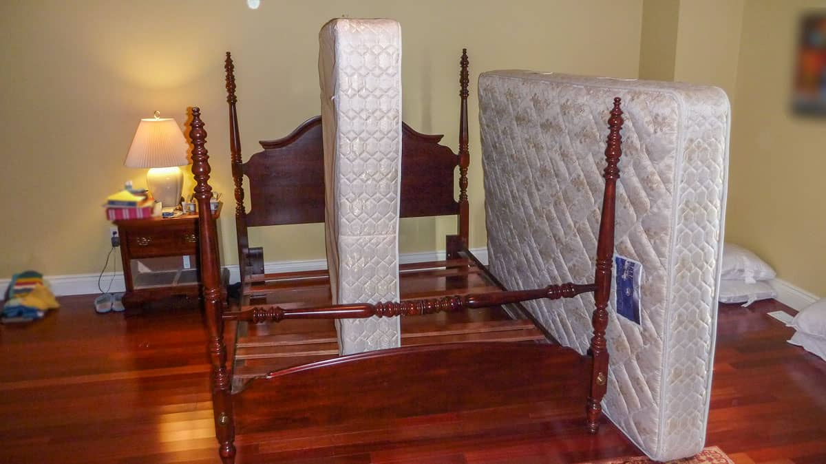 preparing a bed for bed bug fumigation